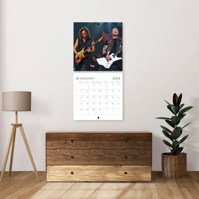 METALLICA CALENDAR 2024 Metallica 2024 Celebrity Wall Calendar Gift