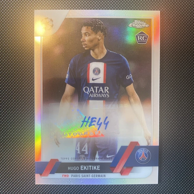 HUGO EKITIKE AUTO ROOKIE /75 2022-23 Topps Chrome Blue Wave PSA 10 