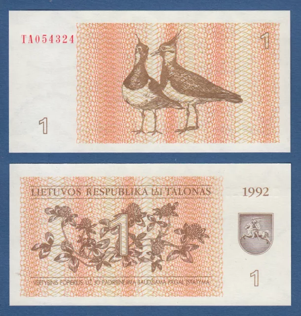 LITAUEN / LITHUANIA 1 Talonas 1992 UNC  P. 39