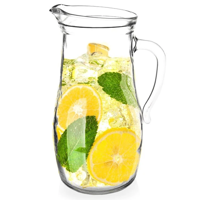 Orion Glas-Wasserkaraffe 1,75 Liter – Mit Griff Und Ausgießer, Spülmaschinenfest, Transparent