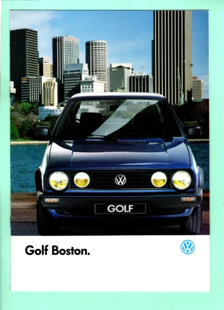 ▬► Prospectus Brochure Catalogue VW VOLKSWAGEN Golf Boston 07/91 1991 8p + 4p