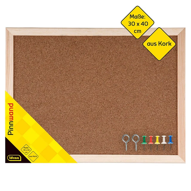 Idena Pinnwand 40,0 x 30,0 cm Kork braun