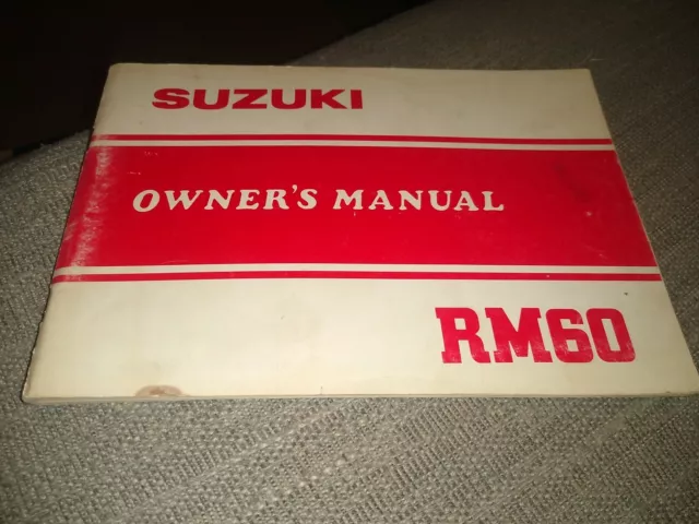Suzuki rm60 owners manual
