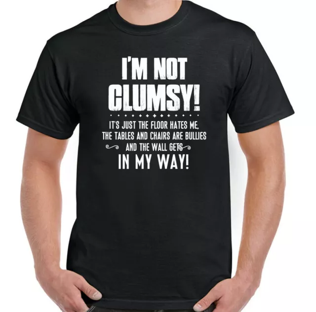 I'M NOT CLUMSY T-SHIRT Mens Funny Slogan Unisex Tee Top Beer Alcohol BBQ Gift