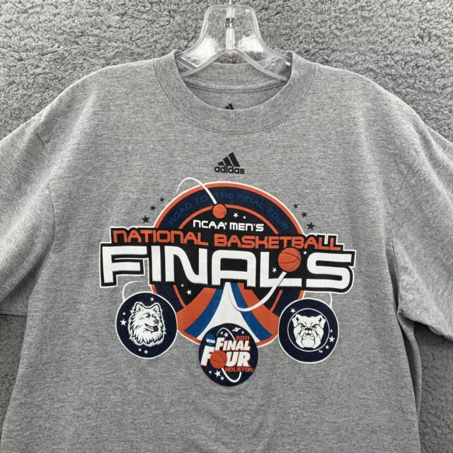 UConn Huskies Shirt Mens XL Gray Adidas Athletic Basketball National Champions