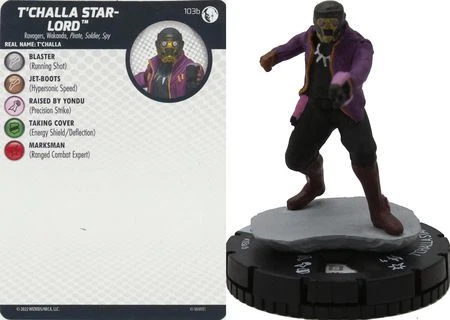 T''Challa Star-Lord #103a/b Disney Plus What If Miniatures Game Near Mint