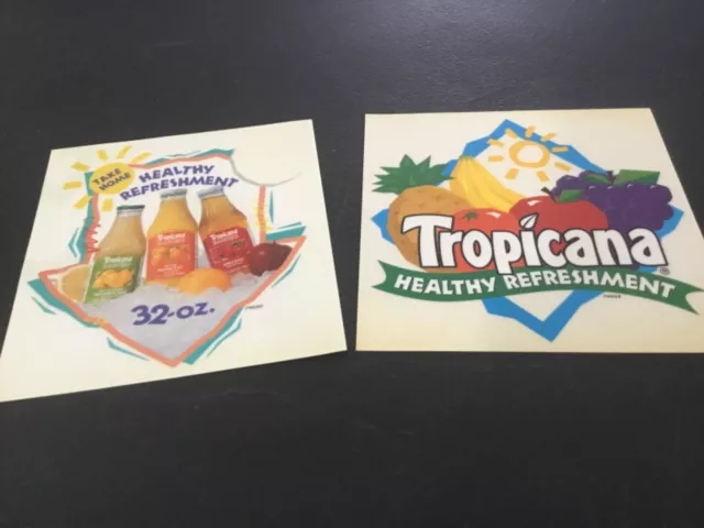 Tropicana Drink (2)  Glass Cooler Door Window Cling Advertising Signs