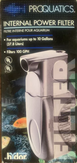 Aquarium Hydor ProQuatics Power Filter Pump 10 Gallon Tank 100 GPH New Open Box