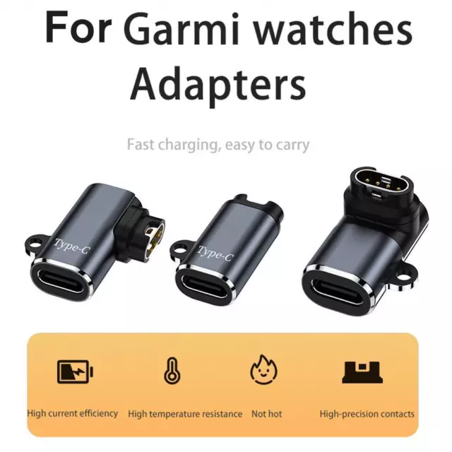 Typ C Ladekabel Adapter Smartwatch Zubehör für Garmin 5S Z-NEU Fenix 6 7 N6Y4