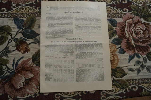 1910 Zentralblatt 94 / Eisenbahn Kolonien