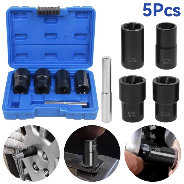 1/2& LOCKING WHEEL Nut Remover Tool Stud Bolt Impact Twist Socket