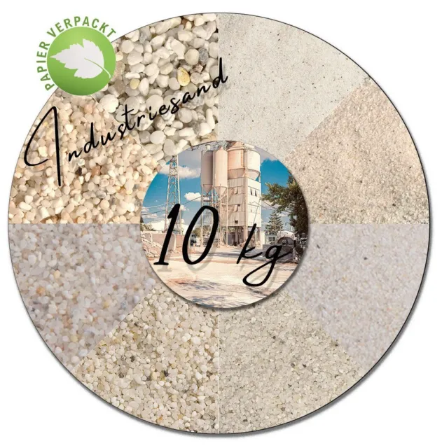 10 kg weißer Quarzsand Industriesand für Kunstharz Einstreuung Füllsand Sand