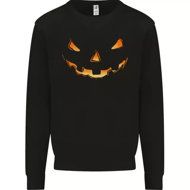 Halloween Pumpkin Face Funny Scary Kids Sweatshirt Jumper