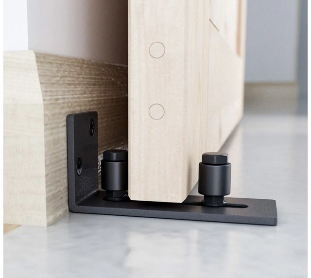 Vasgor Barn Door Floor Guides (1 Pc - Full Kit) - Wall Mounted Stay Roller Guide