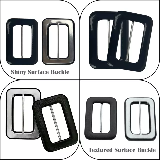 Quadratisch Schieber Schnalle Tri-Glide Verstellbar PVC Leder Rucksäcke