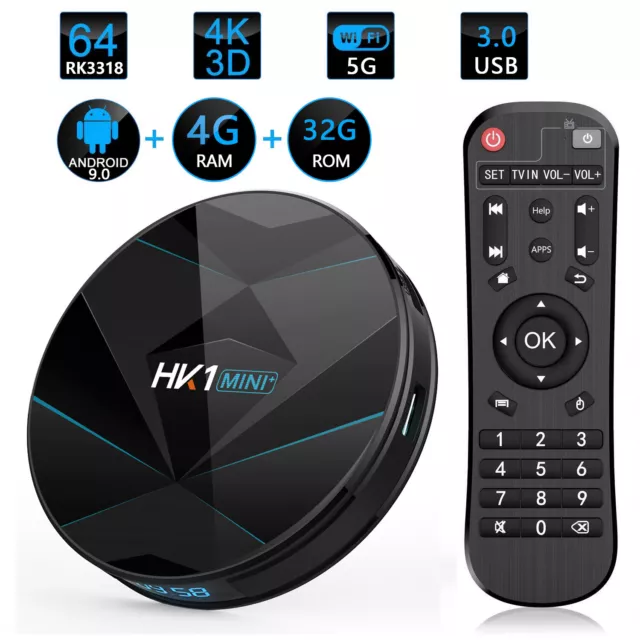 Transmisor de medios HK1 mini+ Android 10.0 TV BOX RK3318 32g/64G/128GB 4K BT 5G WIFI