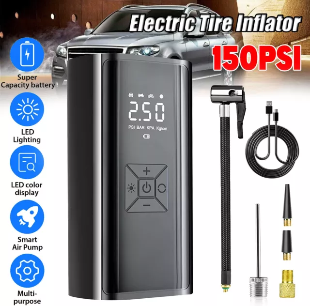 Xiaomi Portable Electric Air Compressor 1S, Tire Inflator Electric Air Pump  for Car Tires, 150 PSI Tire Pump, Cordless Tire Inflation with Digital
