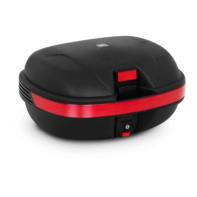 Top Case Scooter Moto 35 Litres Avec Dossier - Coffre Arrière Universel Avec Serrure Et Réflecteurs