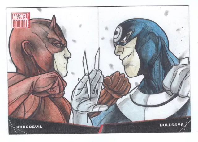 2020 Marvel Annual Battle Booklets Dare Devil Vs Bullseye Andre Toma Sketch 1/1