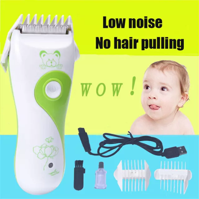 Baby Kid Hair Clippers Child Electric Quiet Safe Trimmer Silent Cutting Machine*