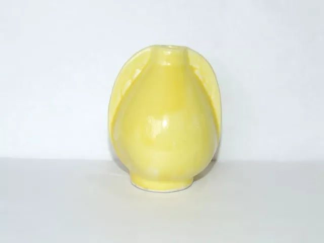 1930's - 40's Shawnee Pottery Miniature Mini Bright Yellow Double Wing Vase USA