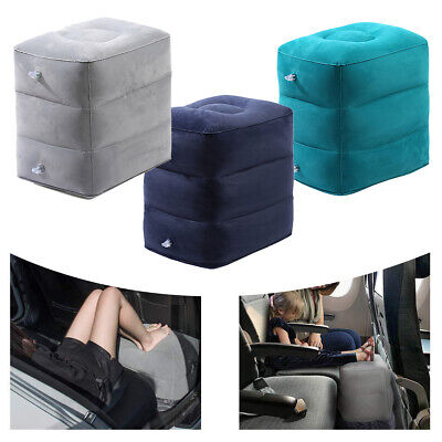 Inflatable Travel Footrest Leg Foot Rest Plane Pillow Pad Kids Bed Office Stool