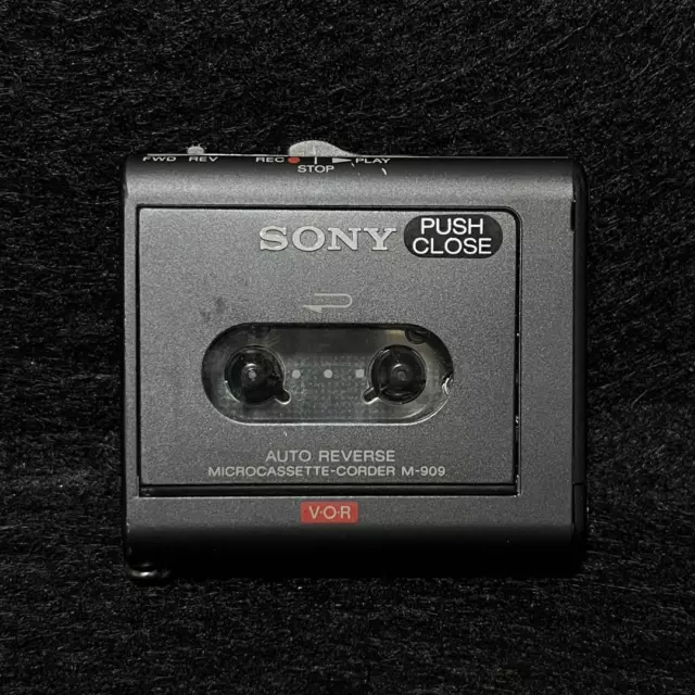 Sony M-909 Microcassette Recorder Audio Stereo Vintage Rare JUNK For Parts JPN