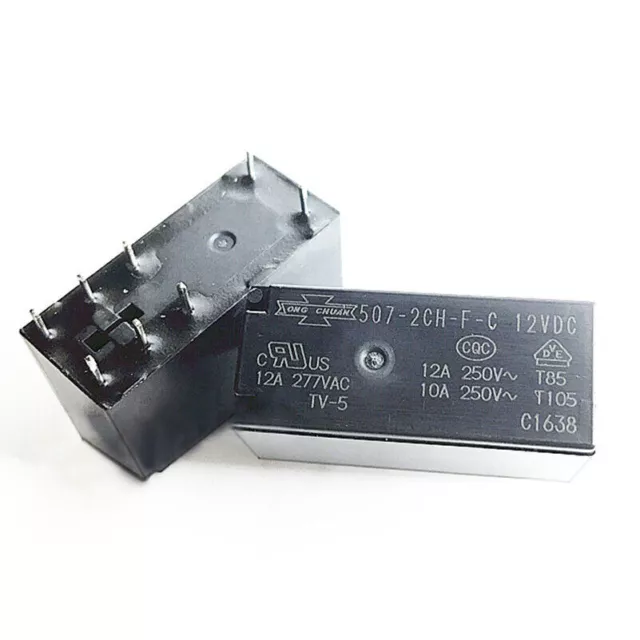 1PC SONG CHUAN 507-2F-C 12VDC 8Pin Power Relay #E1