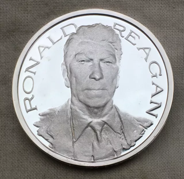 Ronald Reagan Presidential Inaugural silver Medal, 1981 by Edward Fraughton