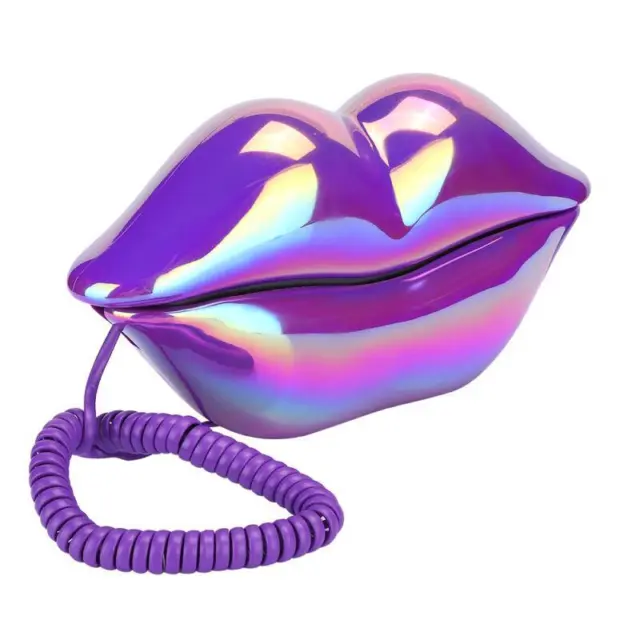 European Style Wired Lips Landline Phone Home Desktop Telephone GF