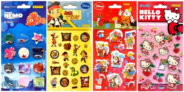 Disney 4 SHEET Kids Puffy Scrapbook Various Character Stickers Party Bag Fillers