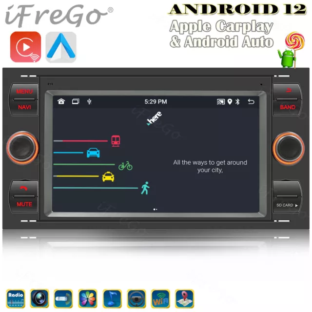 7" Autoradio Navigation Radio Android 12 WIFI GPS Pour Ford Focus C-Max Transit