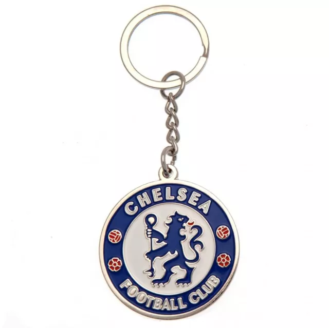 Chelsea Fc Blue White Colour Club Crest Car Keychain Keyring Key Ring Gift Cfc