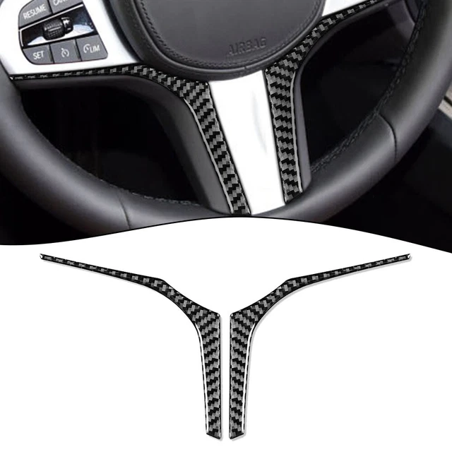Housse Volant Fibre Carbone ABS Chromé BMW Série 1 3 E82 E87 E90 E92 E93 X1 E84