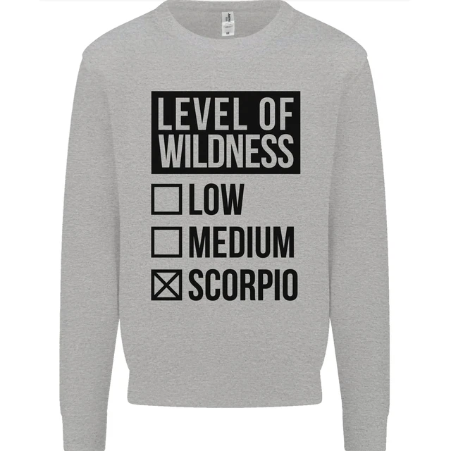 Levels of Wildness Scorpio Mens Sweatshirt Jumper