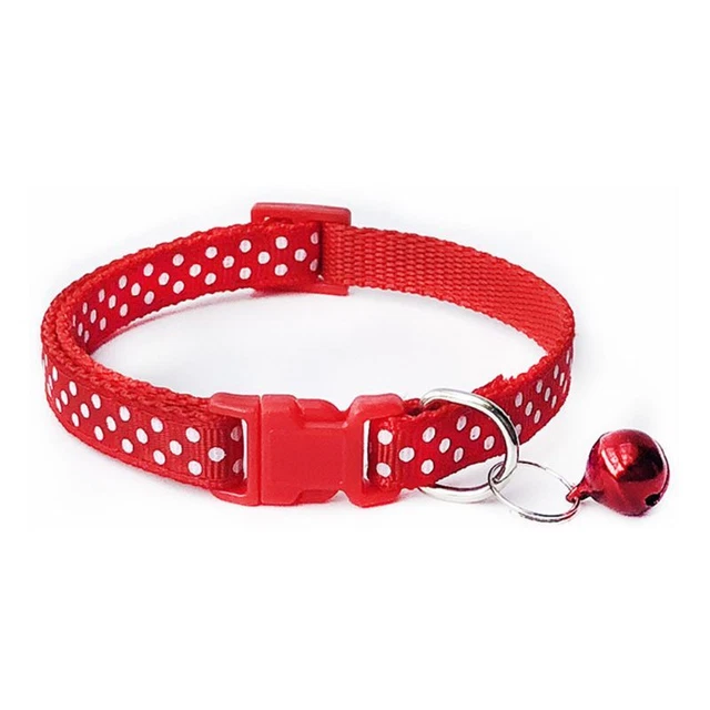 12PCS Adjustable Point Pet Bells Collars Colorful Cute Pure Color Supplies 3