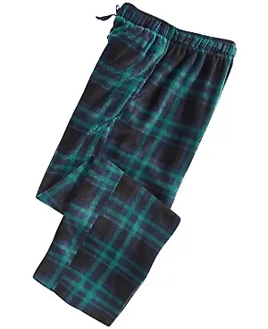 Perry Ellis Pants Pajama Lounge Pockets Drawstring Mens Medium Navy Green Plaid