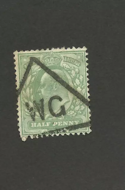 KE7 1902 SG215/6 1/2d green Triangular Postmark "WG" very good used