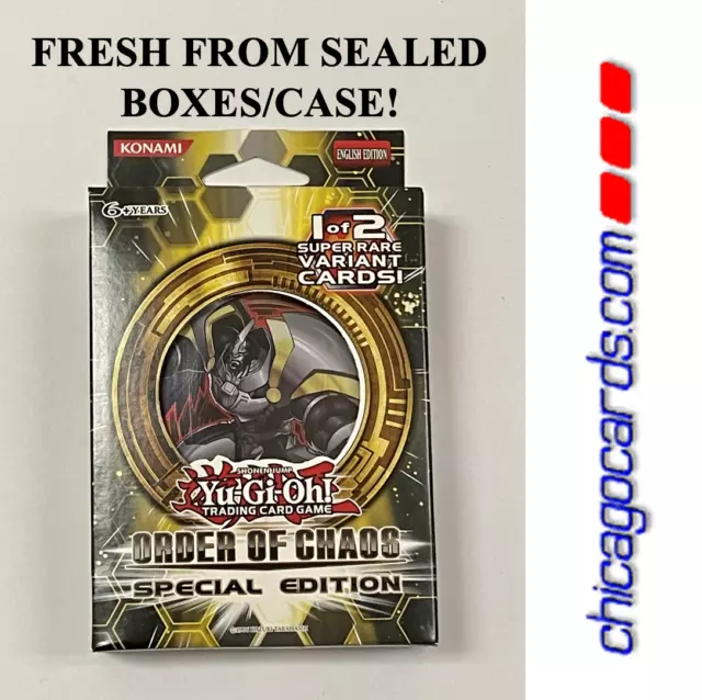 YuGiOh Order of Chaos Special Edition SE SEALED English 3 packs + Variant RARE