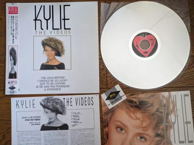 KYLIE MINOGUE Kylie The Videos 1988 Japan LD Laser Disc w/ OBI & PROMO Pin-up