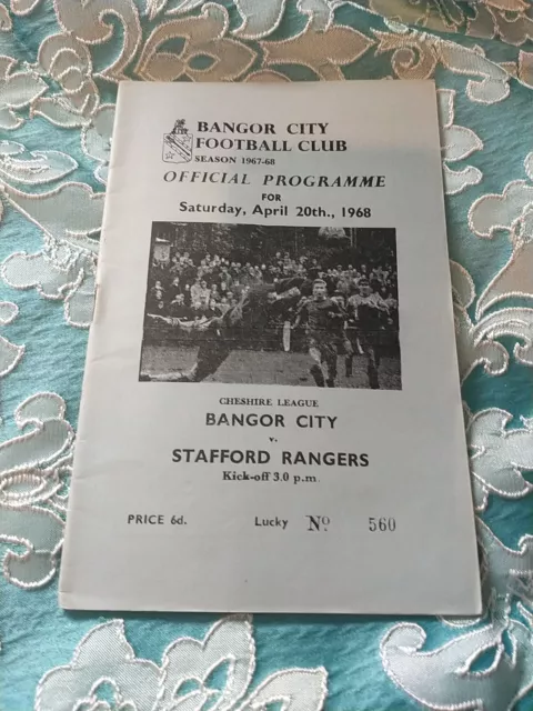 Bangor City vs Stafford Rangers 67/8 Cheshire League