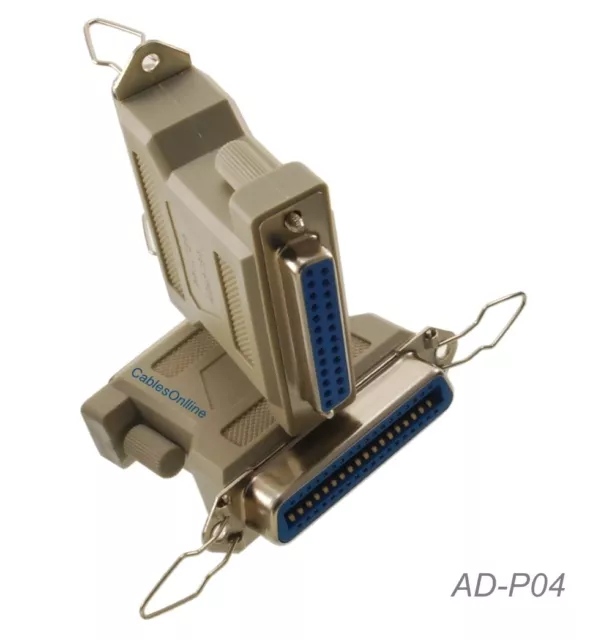 DB25 Female to Centronics 36 Female Parallel Printer Adapter