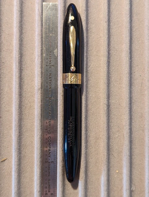Vintage Sheaffer OS Balance Autograph - 14k trim, unrestored, Black lever filler