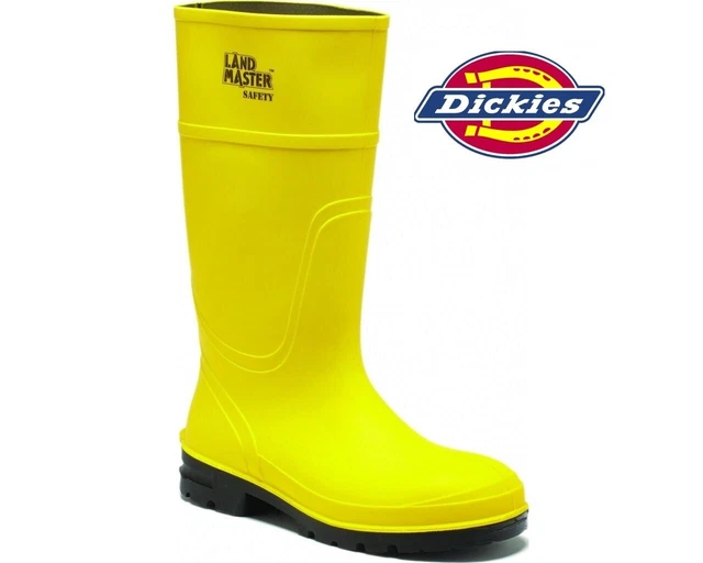 Dickies Landmaster Safety Wellington, Steel Toe and Midsole UK 6