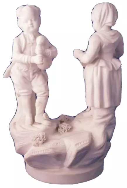 Antico 18thC Mennecy / Locre Porcellana Musicista Figurina Figure Porzellan