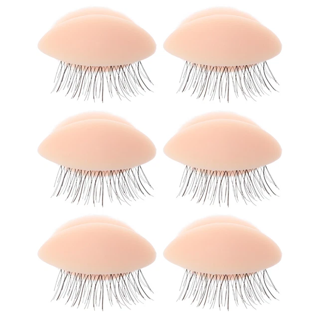 3 Pairs Abnehmbare Augenlider Make-up Praxis Wimpernverlängerung Modell Falsche