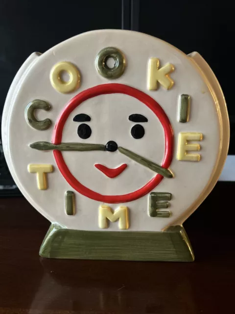 Vintage Jonal Cookie Jar Classics Ceramic Cookie Time Clock Cookie