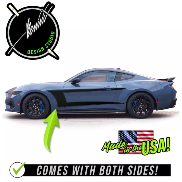 Side C Racing Stripes Decals Graphics Compatible With 2024 & up Ford Mustang