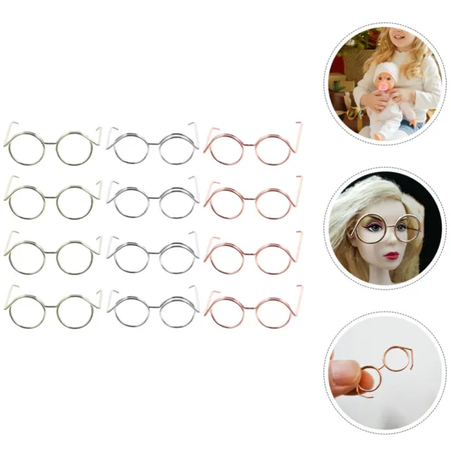 12 Pcs Doll Glasses Ken Eyeglasses Crafts Sunglasses Bulk Decorate