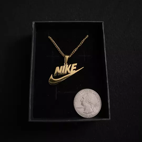Gold Nike Swoosh Logo Pendant – Cornel Company